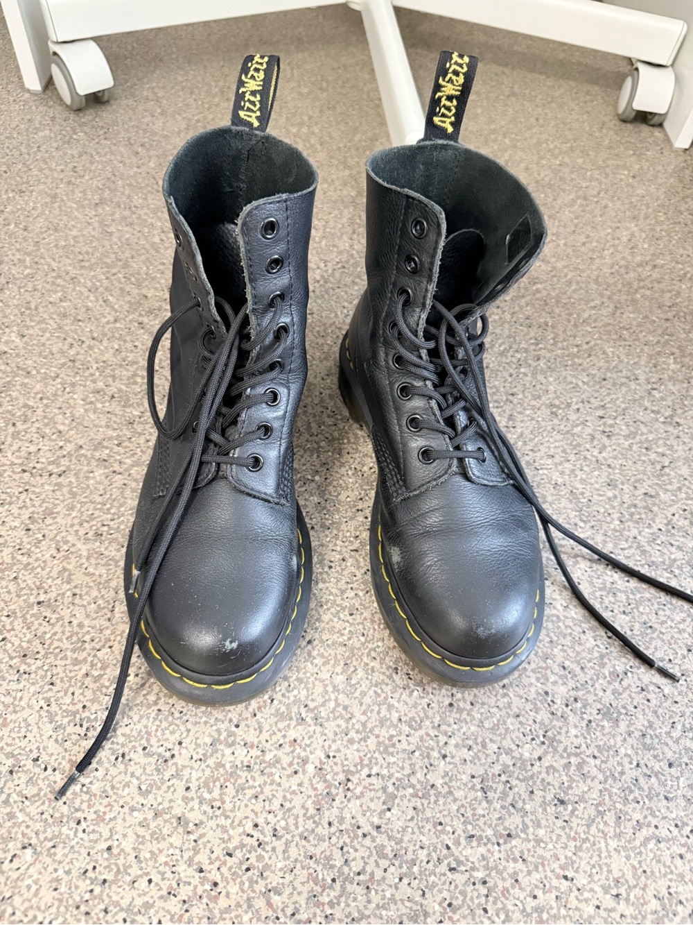 Dr. Martens Black Leather Lace-Up Boots vegan leather
